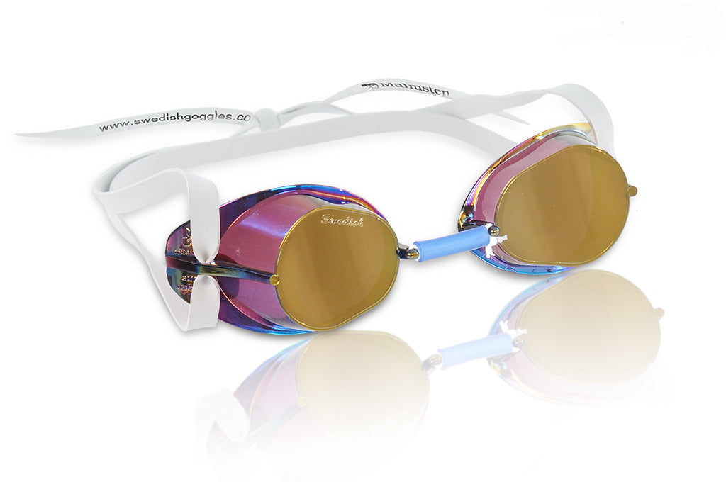 Original Swedish Goggles Metalized Gold Silver